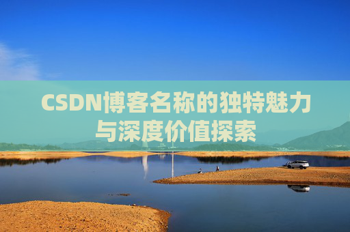 CSDN博客名称的独特魅力与深度价值探索